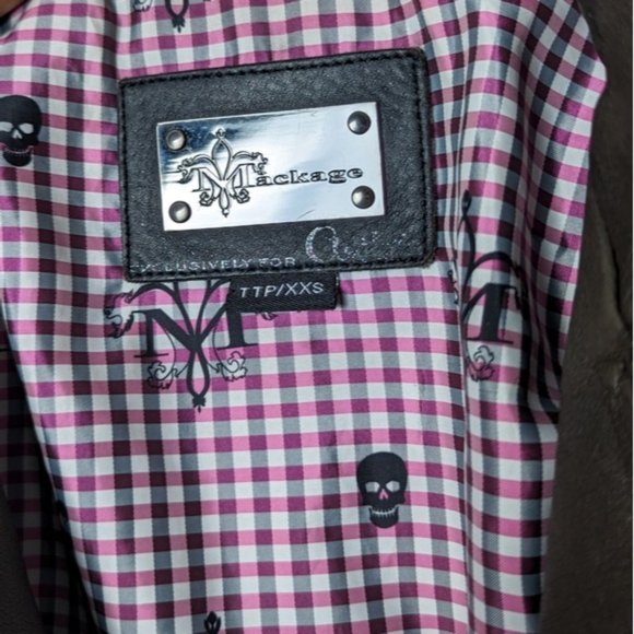 MACKAGE For ARITZIA Kenya Leather Jacket Biker Coat XXS - Picture 14 of 16